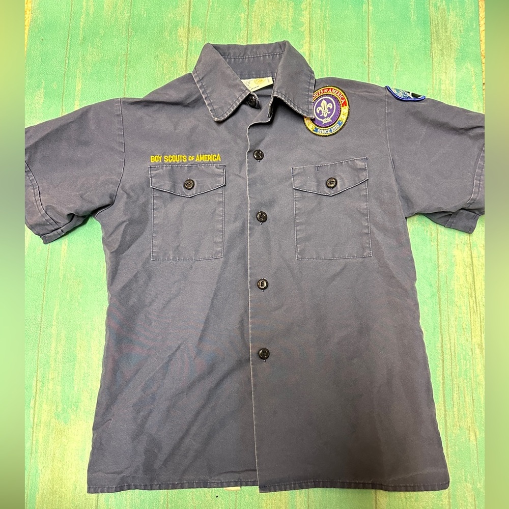 Boys Scouts of America Youth Medium blue shirt